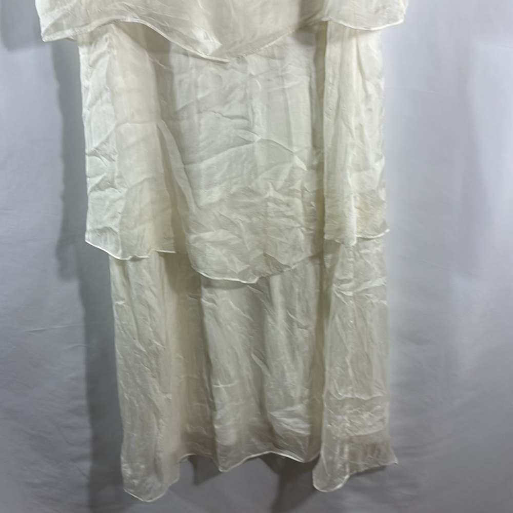Soft Surroundings 100% Silk Tiered Midi Dress Size Medium - Picture 10 of 11